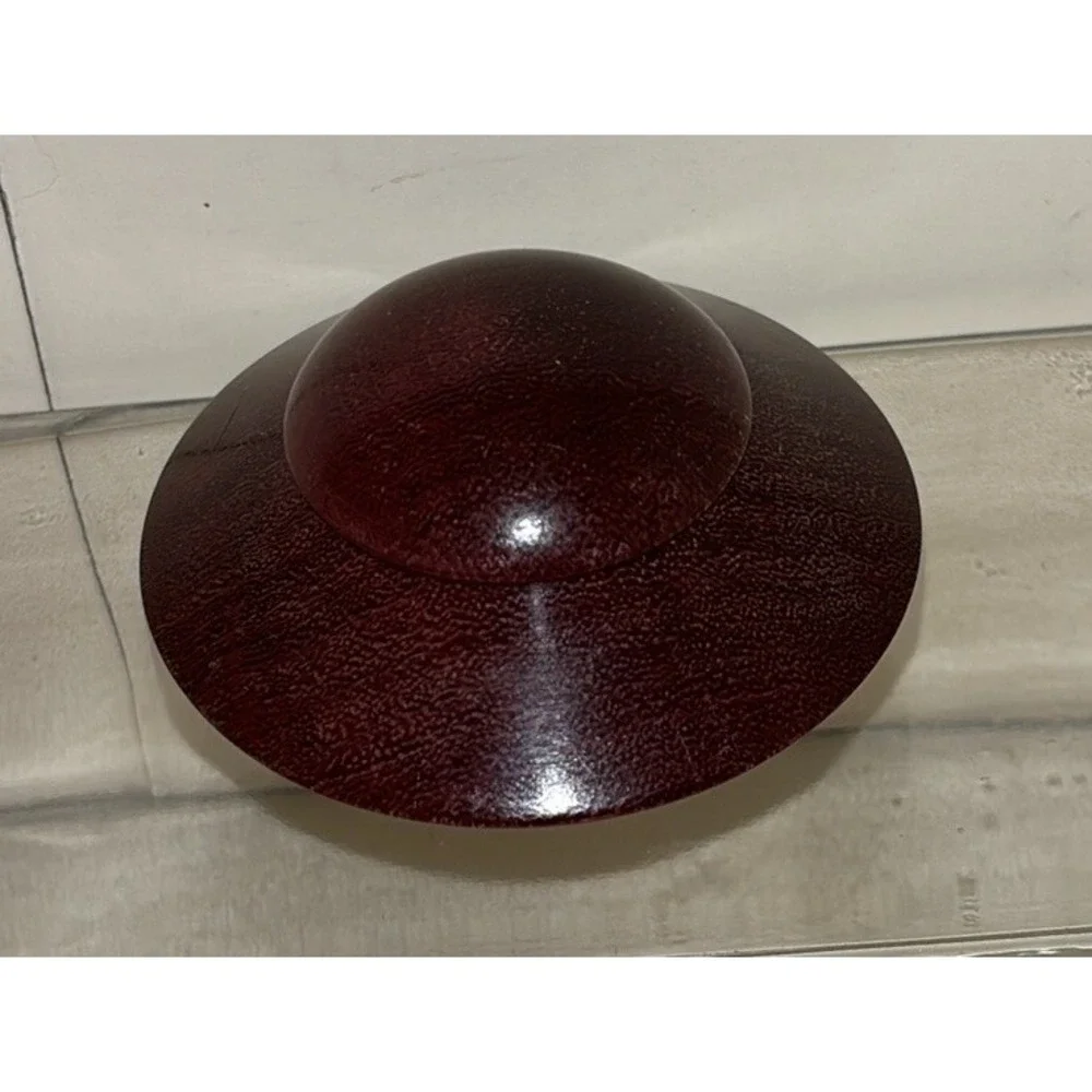 Beautiful Tooled Wooden trinket dish‎